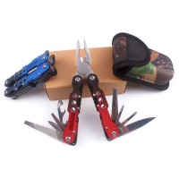 Gradient color non-slip handle multi function knife plier multi tool pocket folding plier screwdriver